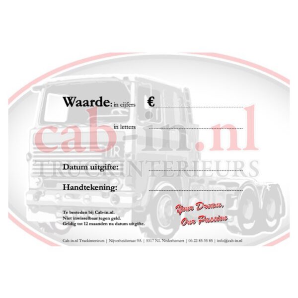 Cab-in.nl waardebon - Image 2