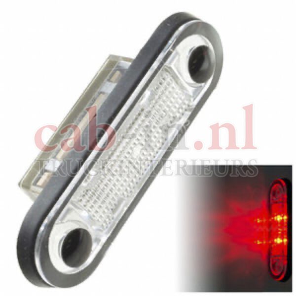 Hella LED inbouw zijmarkering (rood)